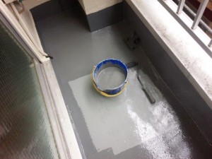 マンションバルコニー防水　ウレタン塗膜防水