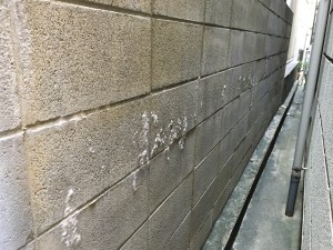 ブロック外壁　サイディング改修
