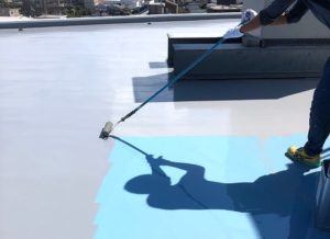 屋上防水改修　GO-JIN　高靱性環境対応型ウレタン塗膜防水　ダイタク