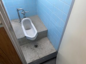 トイレ床改修　タイル～長尺シート　ダイタク