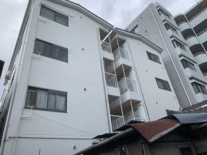 大阪市　マンション屋根改修　外壁塗装　長尺シート
