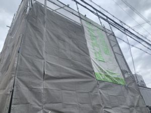大阪市　外壁塗装・屋根塗装　仮設足場設置　ダイタク