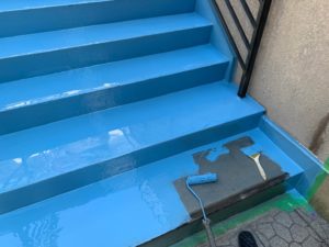 東大阪市　テナントビル　屋上・外部階段防水工事　ダイタク