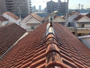 東大阪市　2階屋根換気棟　雨漏り改善工事　ダイタク
