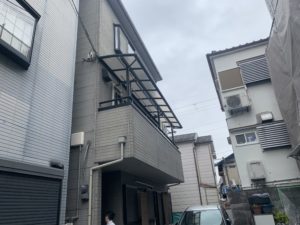 東大阪市　外壁塗装　屋根改修工事　仮設足場設置　ダイタク