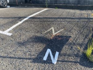 東大阪市　駐車場　ライン番号塗装　ダイタク