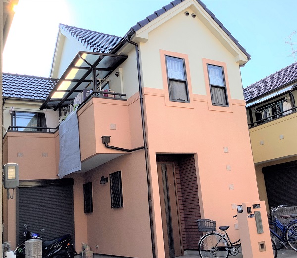 東大阪市　外壁塗装　屋根塗装　アステックペイント　超低汚染リファイン　DAITAKU　トスカニー　ニュートラルホワイト