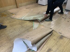 大阪市　屋根塗装・壁波板施工のテナント内装　ダイタク