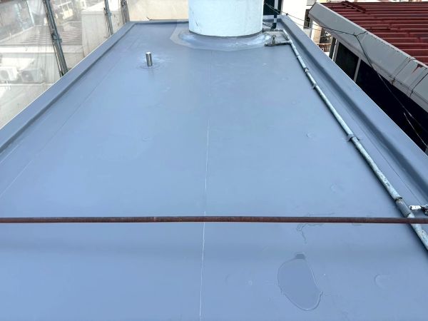 大阪市　雨漏り　屋上　塔屋　塩ビシート防水　DAITAKU