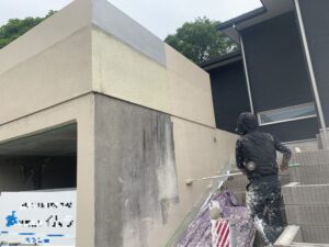 大阪市　擁壁塗装　ジョリパット　ダイタク