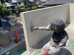 擁壁塗装　ジョリパット　ダイタク