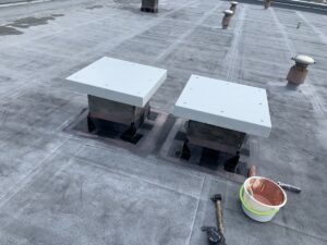 奈良市　マンション屋上　アンテナ架台　取付工事　ダイタク　DAITAKU　奈良　生駒